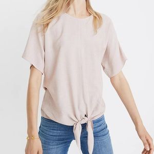 Madewell Button-Back Tie Tee in Stripe